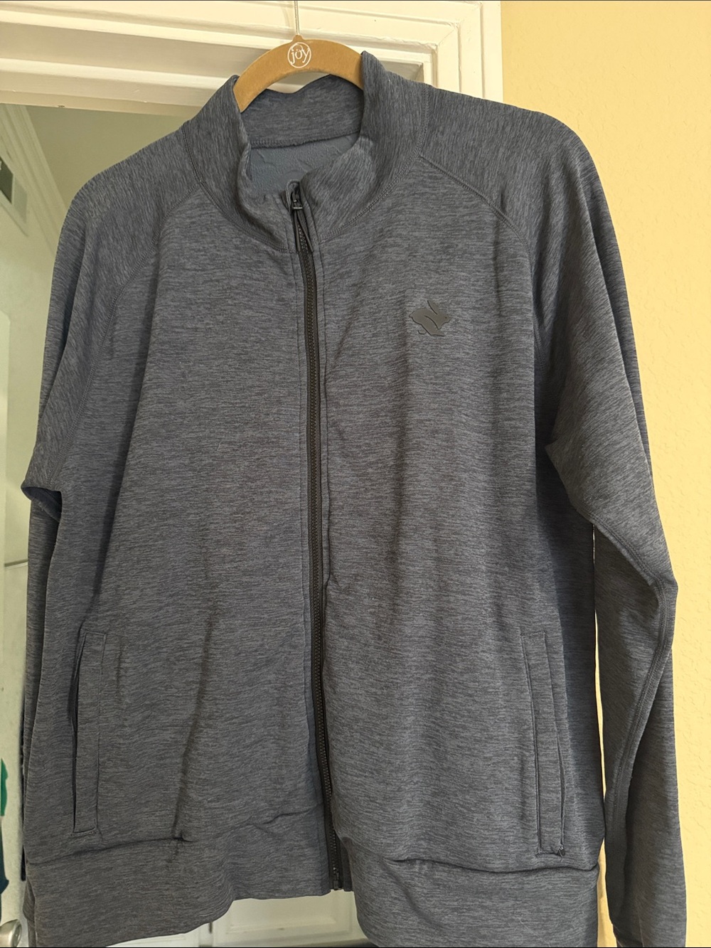 Women’s Grey Full-Zip Casual Sweater Jacket